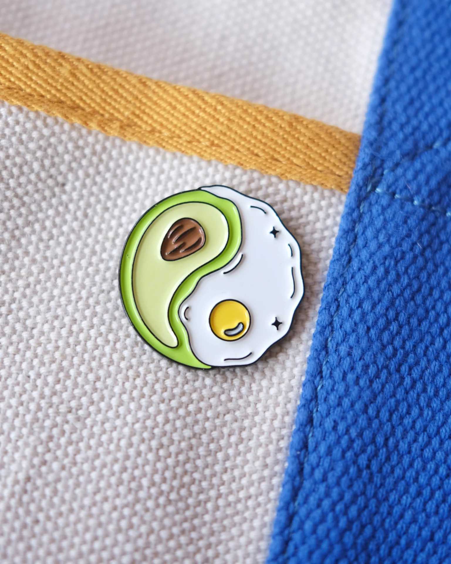 Avocado and Eggs Enamel Pin - Image 4