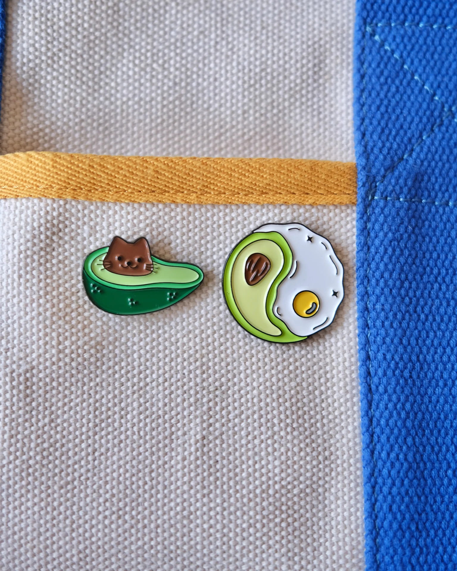 Avocado Cat Enamel Pin - Image 2