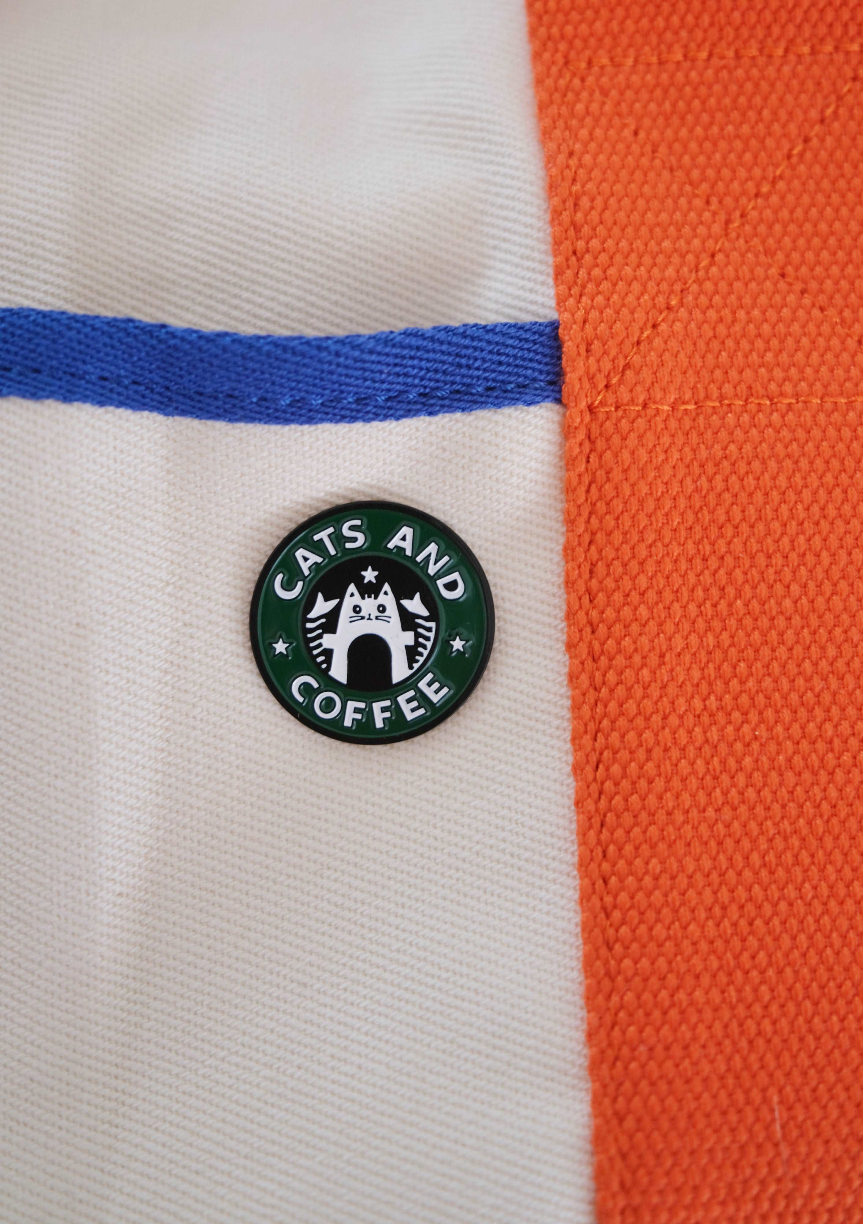"Cats and Coffee" Enamel Pin - Image 5