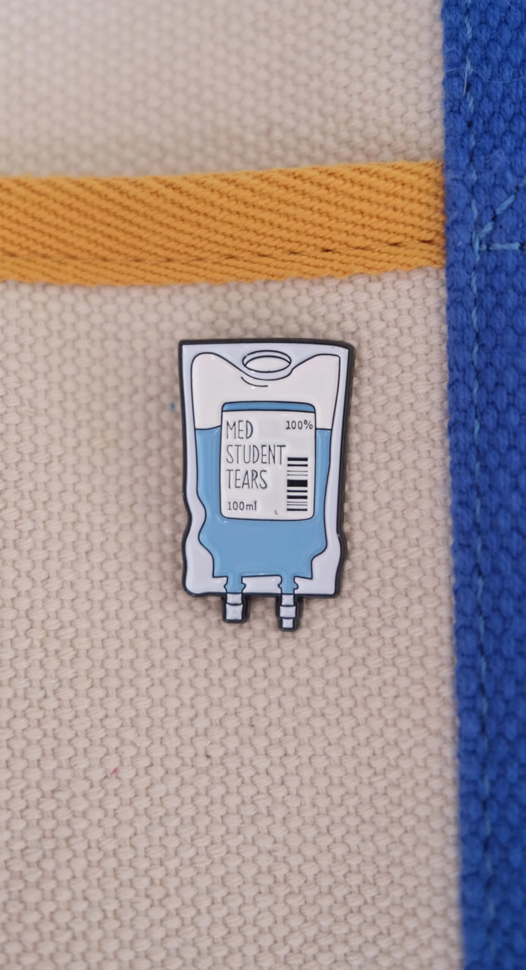 Med Student Tears Enamel Pin
