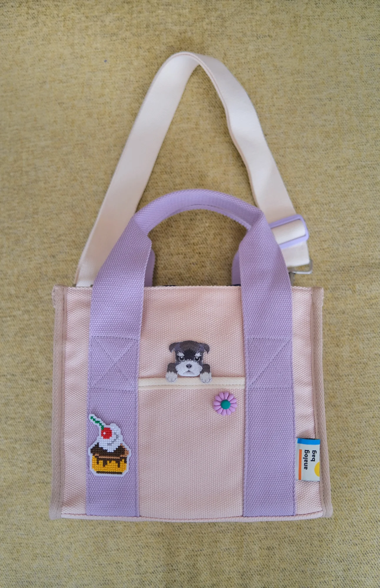 Cross Stitched Cupcake Iron-on Patch - Image 3
