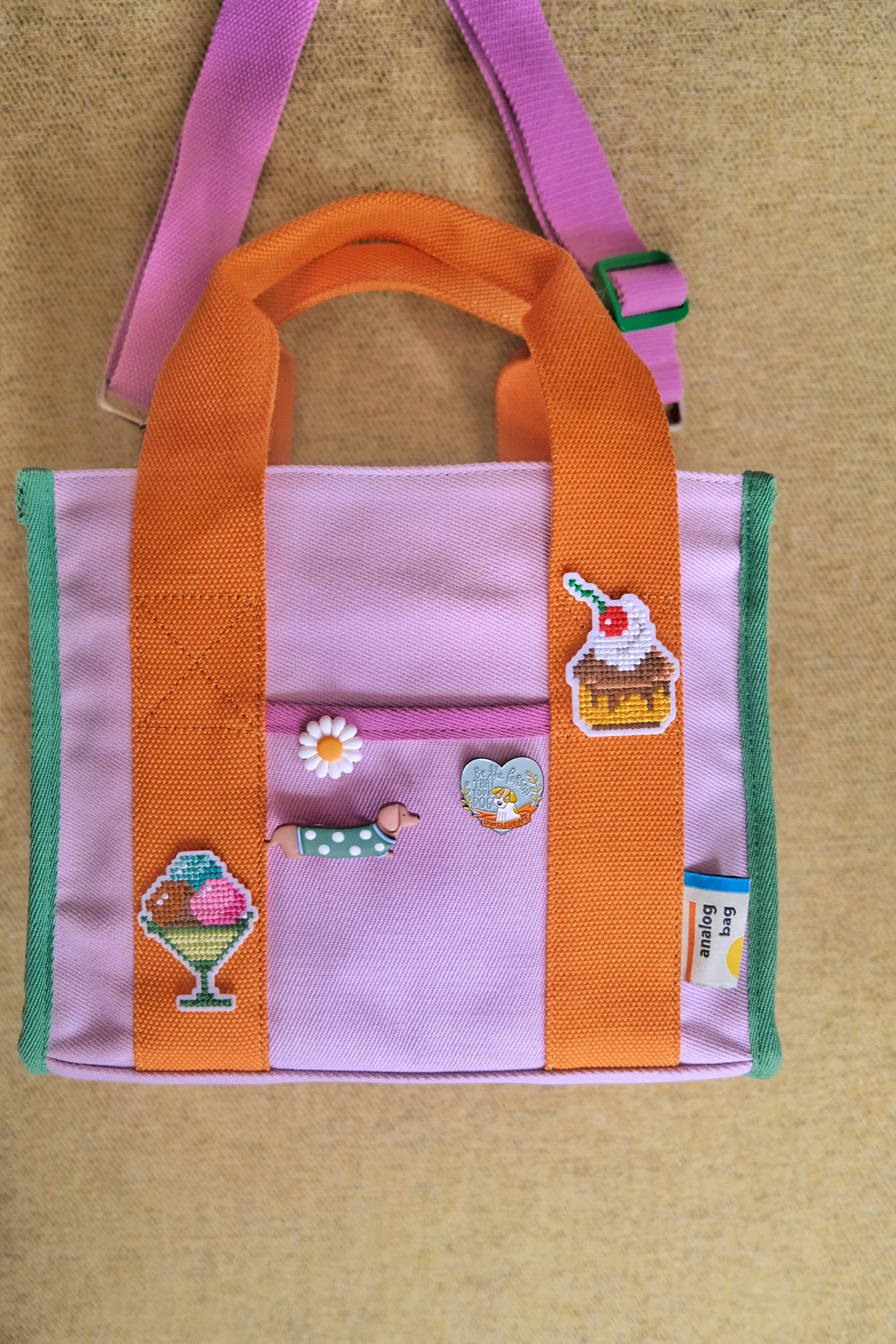 Cross Stitched Ice Cream Iron-on Patch - Image 3