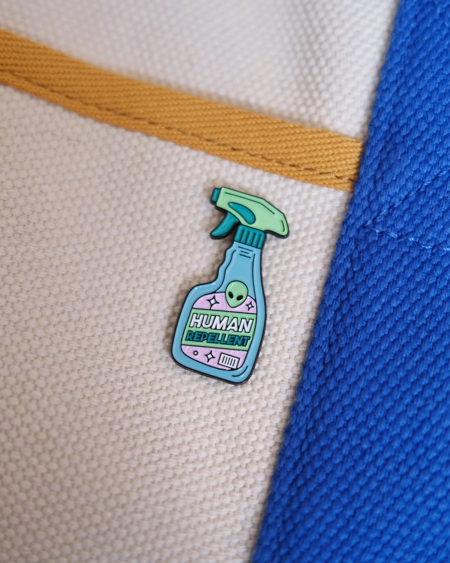 Human Repellent Enamel Pin - Image 2