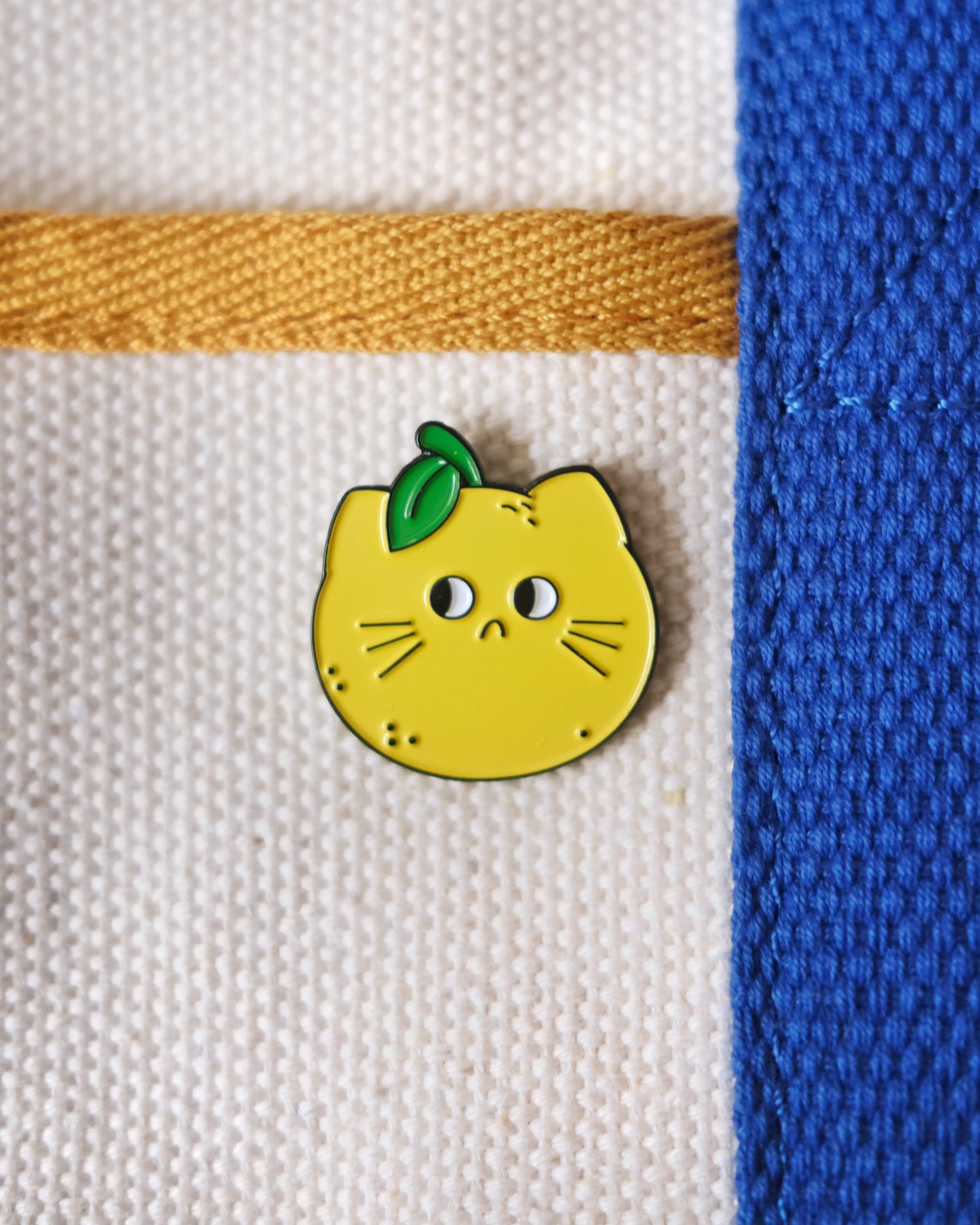 Lemon Cat Enamel Pin - Image 3