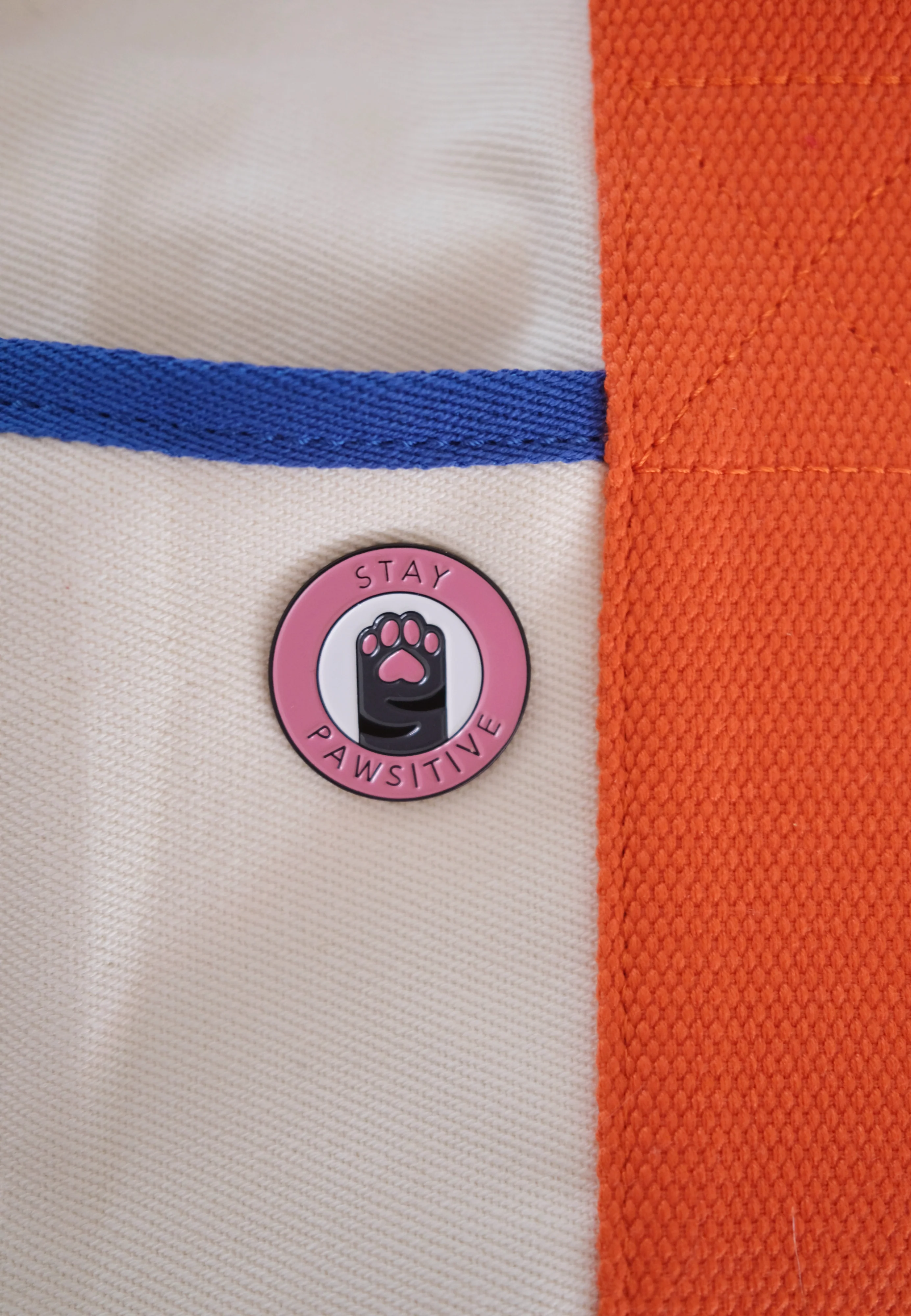 “Stay Pawsitive” Enamel Pin - Image 3
