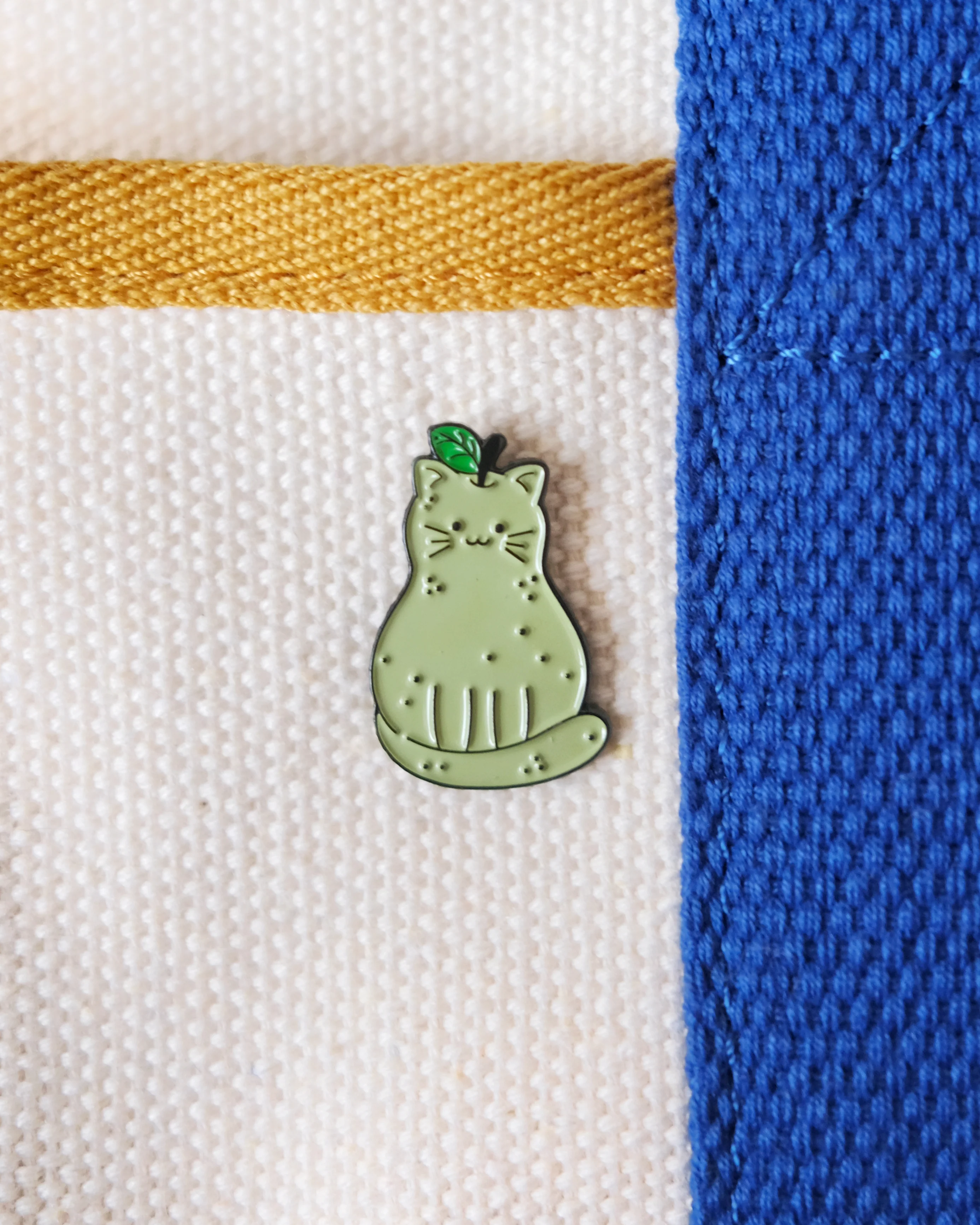 Pear Cat Enamel Pin