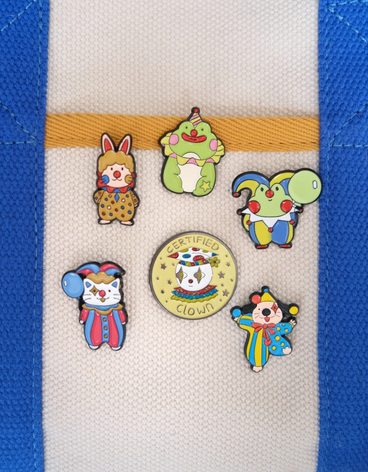 Rabbit Clown Enamel Pin - Image 3
