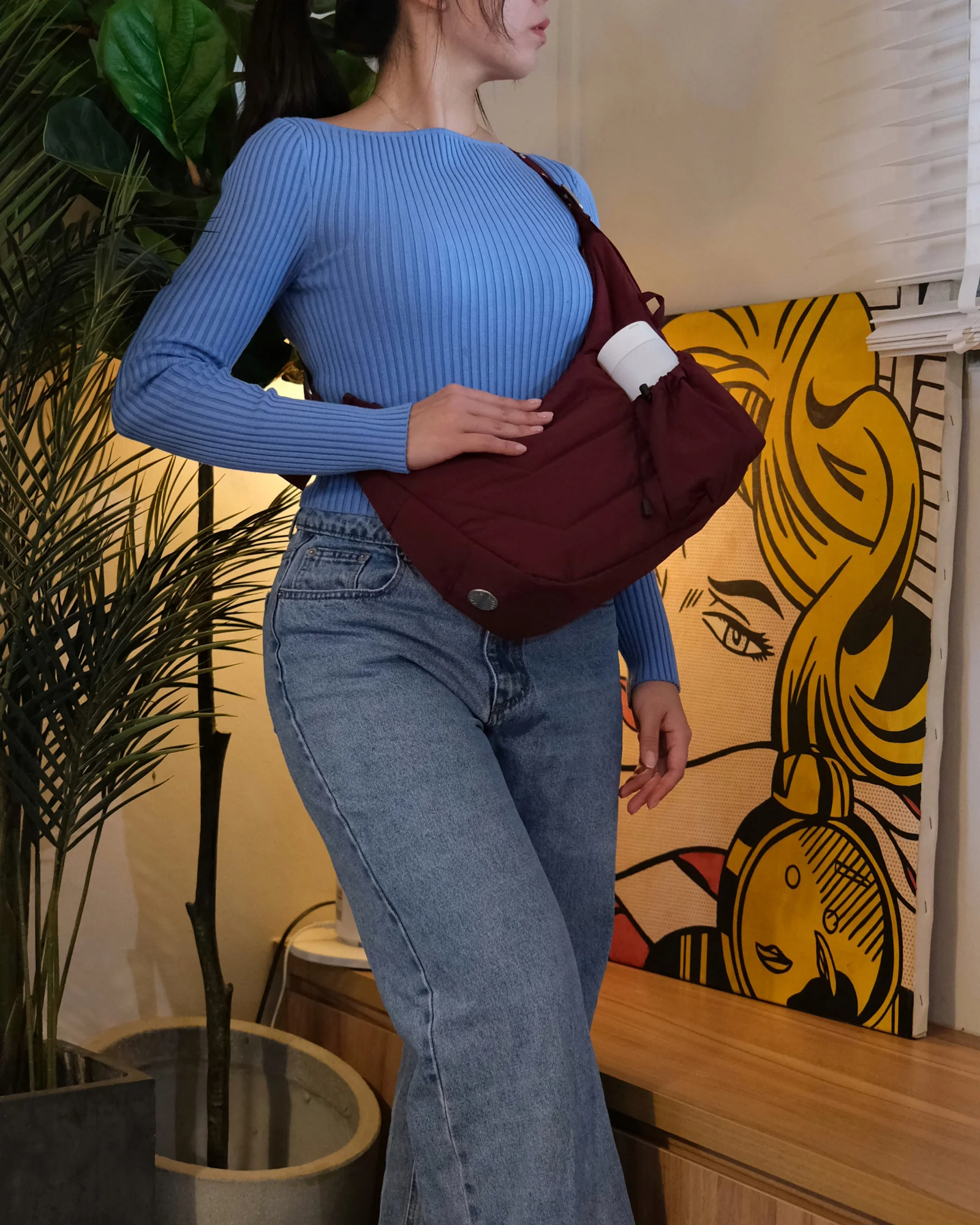 The Medium Utility Bag - Merlot - Image 4