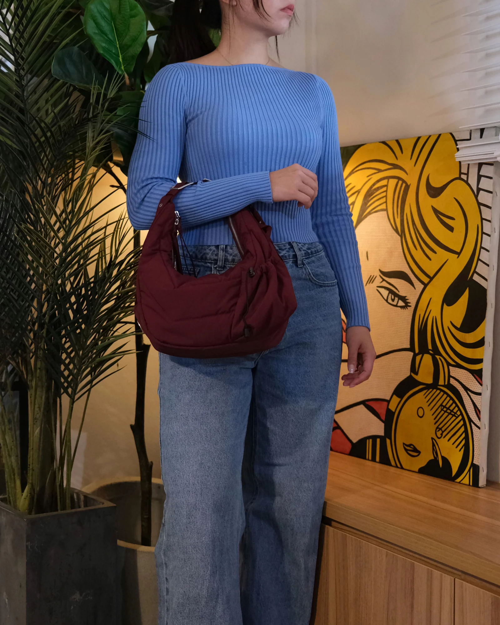The Medium Utility Bag - Merlot - Image 5