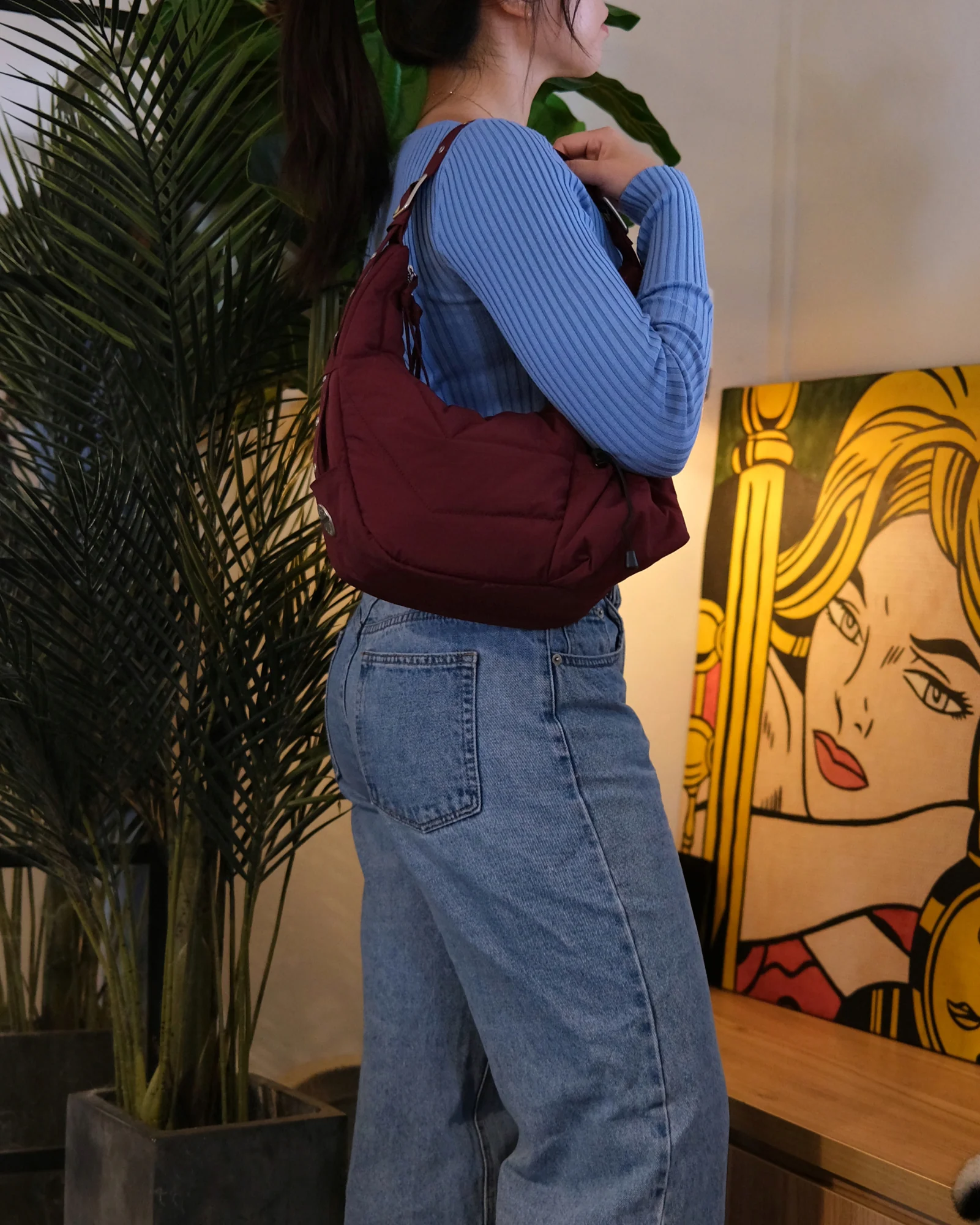 The Medium Utility Bag - Merlot - Image 6
