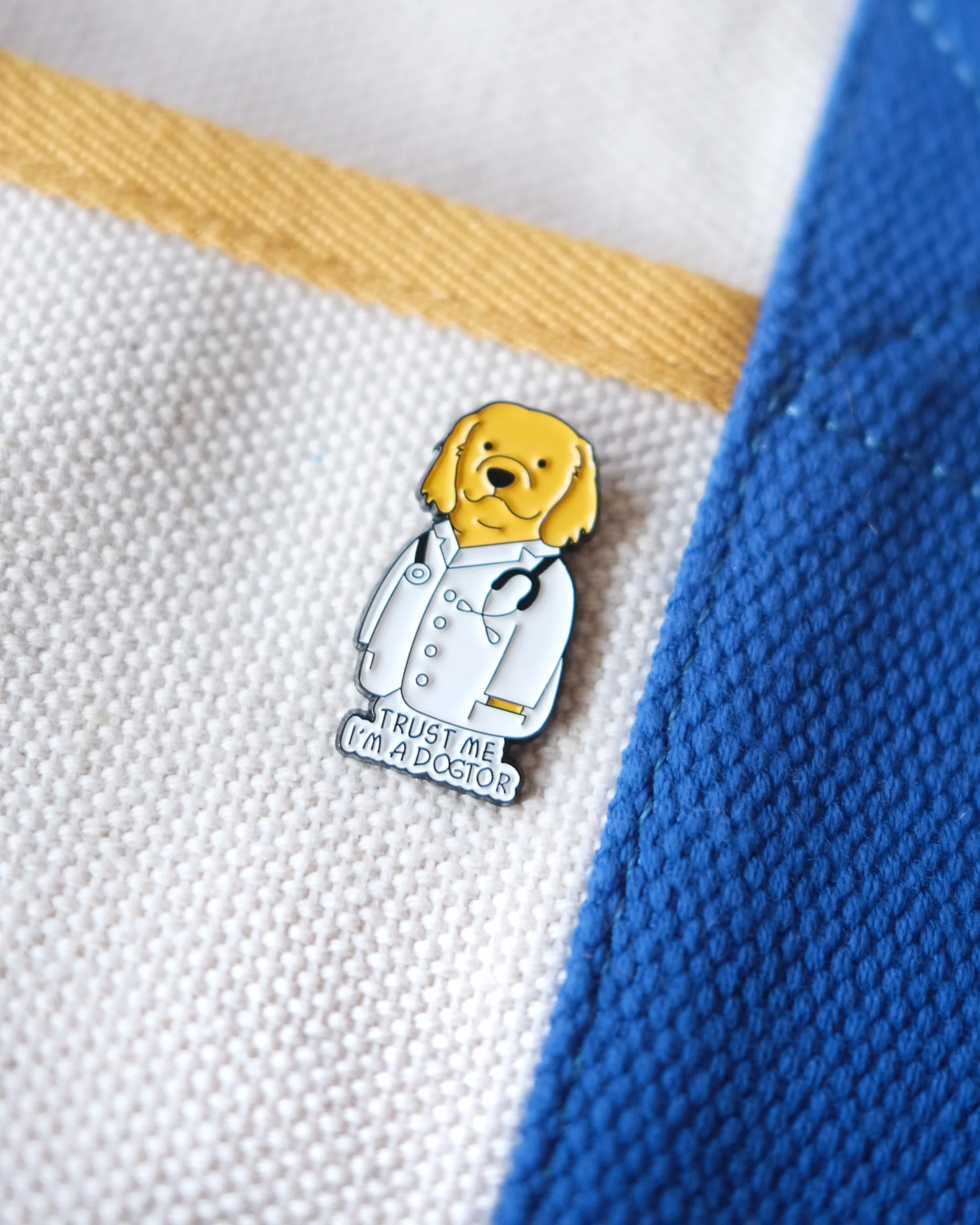 "Trust me, I'm a Dogtor" Enamel Pin - Image 2