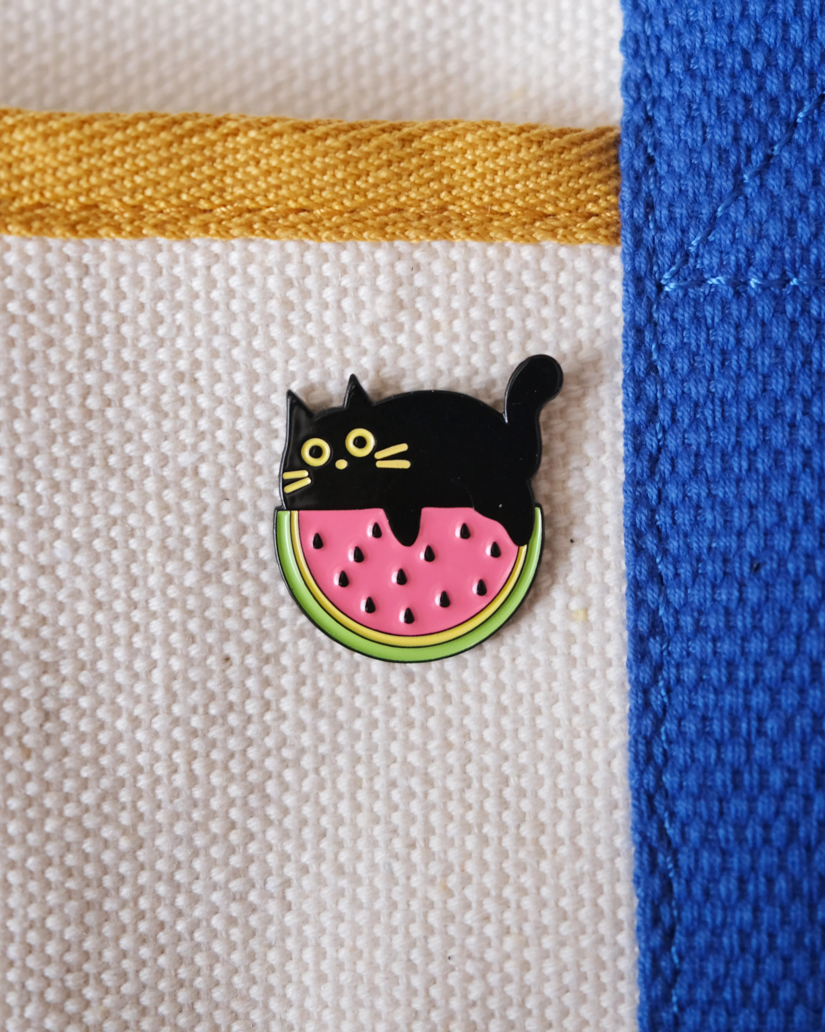 Watermelon Cat Enamel Pin - Image 3